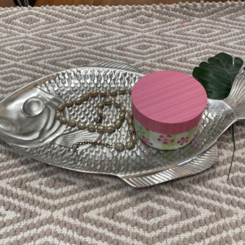 Large Silver Fish Serving Tray - Picture 2 of 10